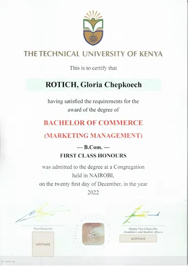 Bachelor of Commerce — Marketing Management certificate