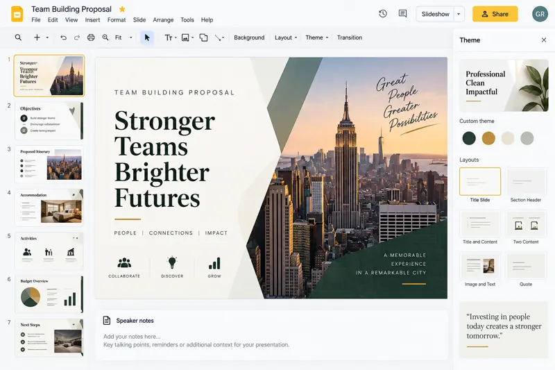 Team Building Proposal — preview